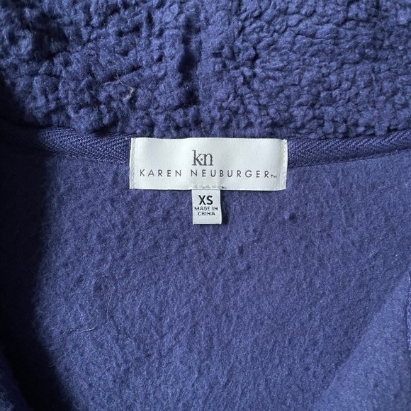 Cozy Teddy Bear Sherpa Poncho – Navy Blue NWT - Picture 9 of 10